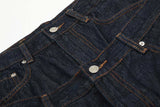 Layered Two-Piece Blue Denim Pants