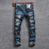 Paint Splattered Denim Jeans