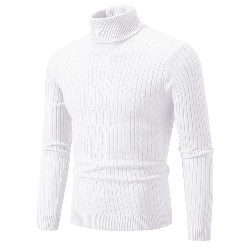 Cable Knitted Turtleneck Sweater