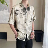 Satin Ice Printed Button-Up