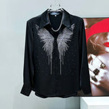 Long Sleeve Butterfly Graphic Shirt