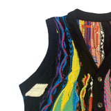 Retro Multicolor Knitted Sweater Vest