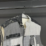 Checkered Patchwork Vest