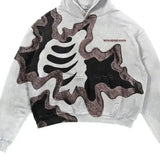 Abstract Skeleton Graphic Hoodie