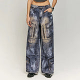 Shadow Streak Baggy Denim Jeans