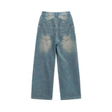American Street Rivet Studded Ripped Jeans