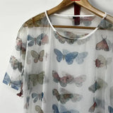 Butterfly Sheer Mesh T-shirt