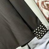 Studded Shoulder Luxe Dress Shirt