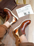 Two-Tone Leather Chelsea Boots