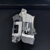 Checkered Patchwork Vest