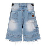 Denim Wide Leg Loose Shorts