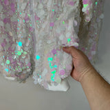 Iridescent Sequin Bomber Jacket