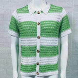 Hollow Knit Polo Shirt