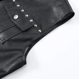 Riveted Leather Motor Vest