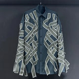 Stripe Lined Long Sleeve Shirt