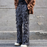 Textured Cascade Loose Fit Trousers