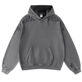 Shadow Burnout Distressed Grey Hoodie