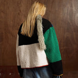 Color Block Patchwork Plush Padded Jacket