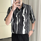 Ice Silk Contrast Shirt