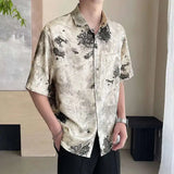 Satin Ice Printed Button-Up