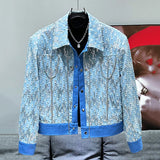 Luxury Crystal Embellished Denim Jacket