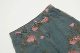 Dual Rose Floral Denim Jeans