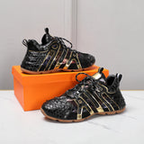 Python Exotic Lace Ups Sneakers