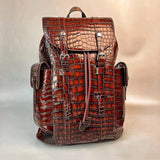 Luxe Croc-Embossed Multi-Tone Backpack