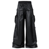 Baggy Pleather Cargo Pants