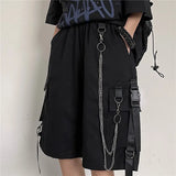 Techwear Chain Looped Shorts