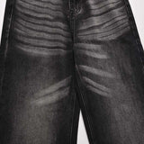 Black Faded Wash Denim Jeans