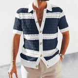 Hollow Knit Polo Shirt