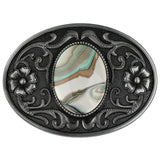 Western Stone Floral Belt Buckle