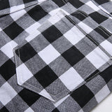 Black & White Plaid Checkered Straight Cut Trousers