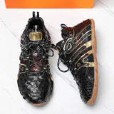 Python Exotic Lace Ups Sneakers