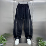 Curved Knife String Jeans