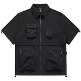 Techwear Cargo Zip Up Shirt