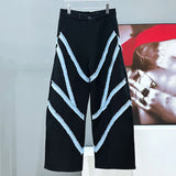 Knife Carved Denim Pants