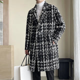 Single Button Weave Wool Trench Coat