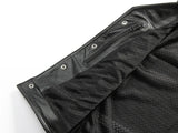 Motorcycles Black Leather Chain Laced Vest