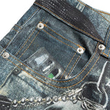 Keychain Graphic Denim Shorts