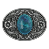 Western Stone Floral Belt Buckle