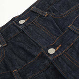 Layered Two-Piece Blue Denim Pants