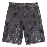 Fire Diamond Denim Shorts