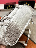 Luxe Croc-Embossed Multi-Tone Backpack