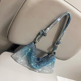 Ombre Rhinestone Mini Shoulder Bag