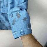Micro Ripped Mottled Sheer Casual Blazer