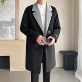 Buttoned Wool Trench Coat