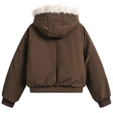 Black Faux Fur Bomber Jacket