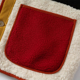 Color Block Patchwork Plush Padded Jacket